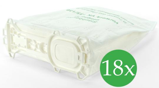 Vorratspackung 18 Filtertüten passend für Vorwerk Kobold 135 / 136 