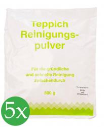 5er Vorratspack Teppichreinigungspulver geeignet für Vorwerk Teppichreinigung 
