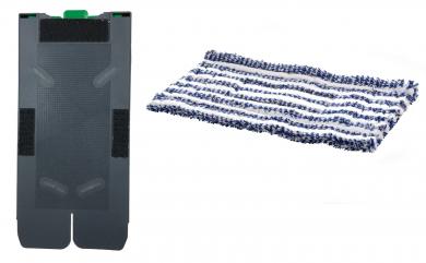 Tuchträgerplatte und 4 Wischtücher passend zu Saugwischer Vorwerk SP520 und SP530 