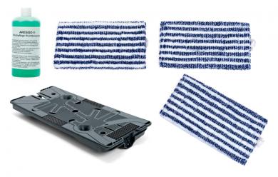 Tuchträgerplatte, Wischpflege und 3 Wischtücher passend zu Saugwischer Vorwerk SP600 