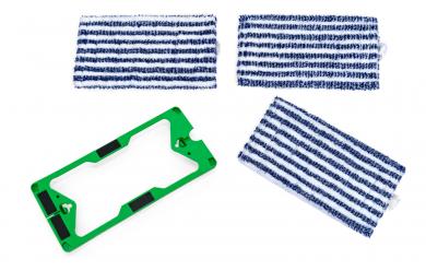 Tuchträgerplatte und 3 Wischtücher passend zu Saugwischer Vorwerk SPB100 und SP7 