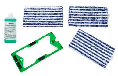 Tuchträgerplatte, Wischpflege und 3 Wischtücher passend zu Saugwischer Vorwerk SPB100 und SP7 