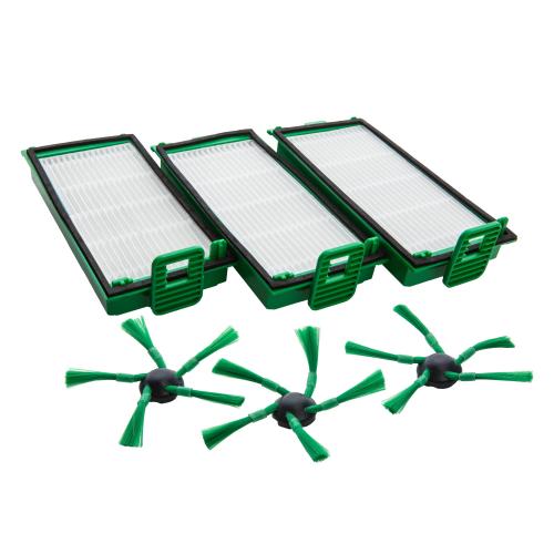Artikelbild des Artikels “Sparset Seitenbürsten und Abluftfilter passend für Vorwerk Saugroboter VR7 “