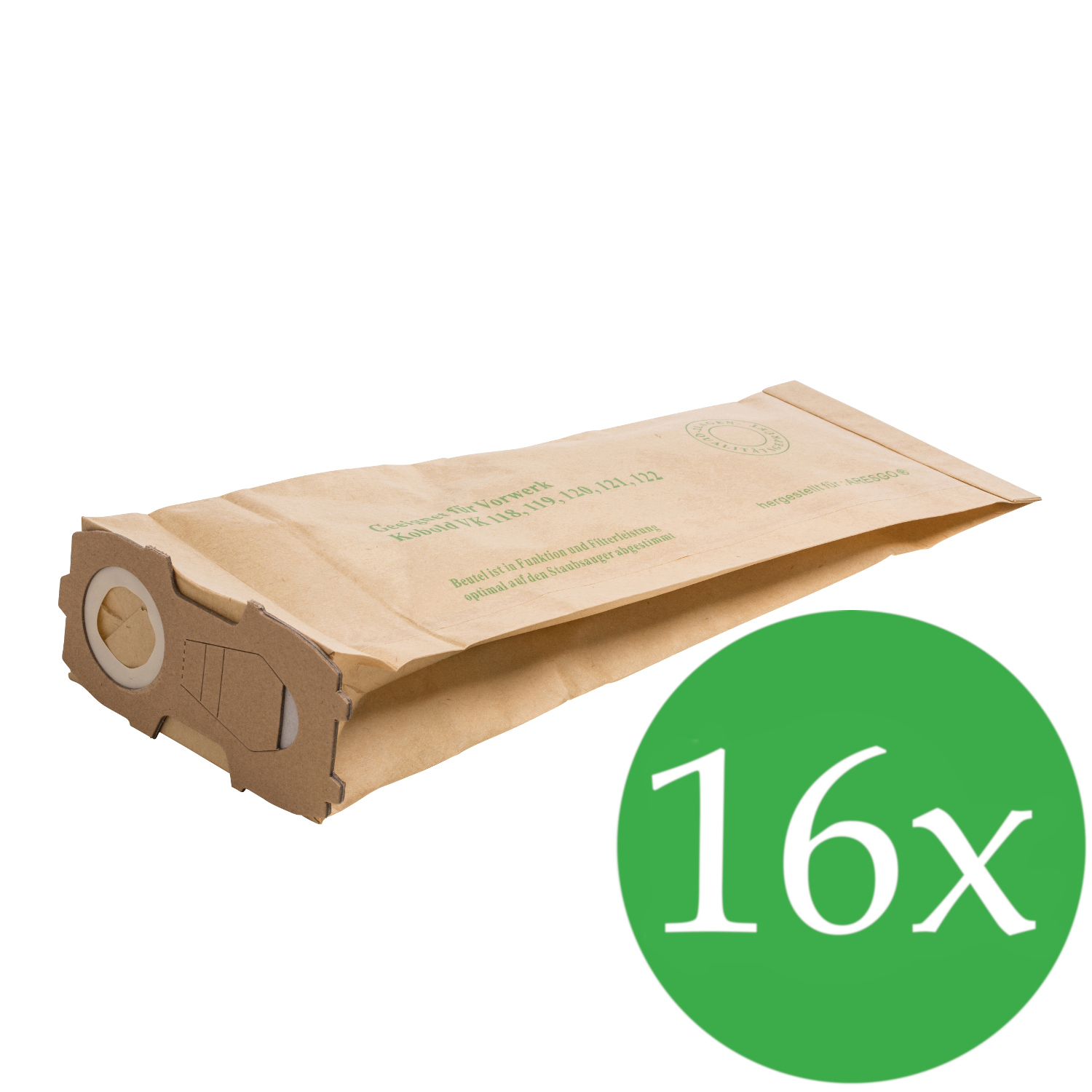 Artikelbild 1 des Artikels “Doppelpack - 16 Filtertüten passend für Vorwerk Kobold 118, 119, 120, 121 und 122 “