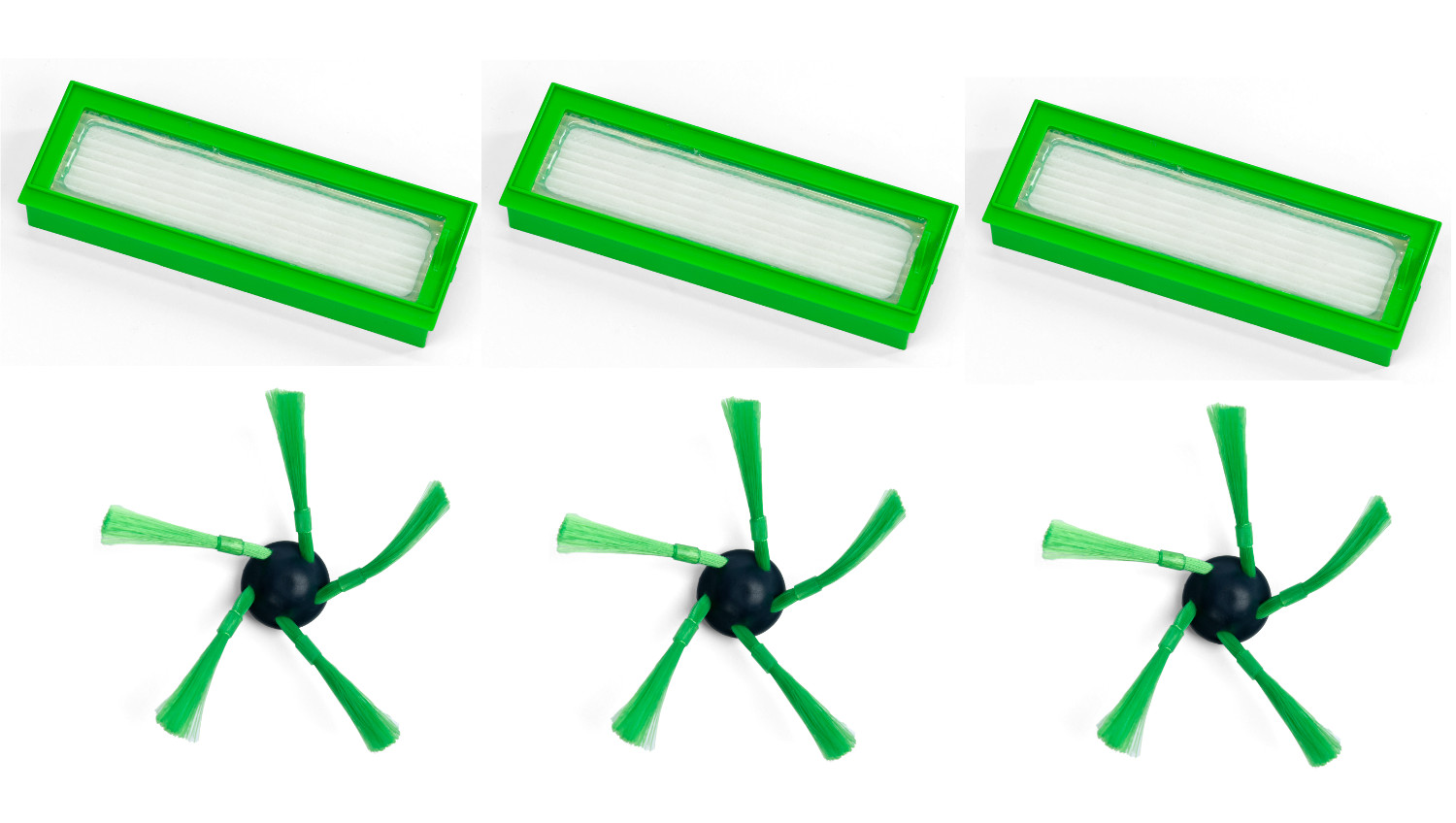 Artikelbild 1 des Artikels “Sparset Seitenbürsten und Abluftfilter passend für Vorwerk Saugroboter VR200 und VR300 “