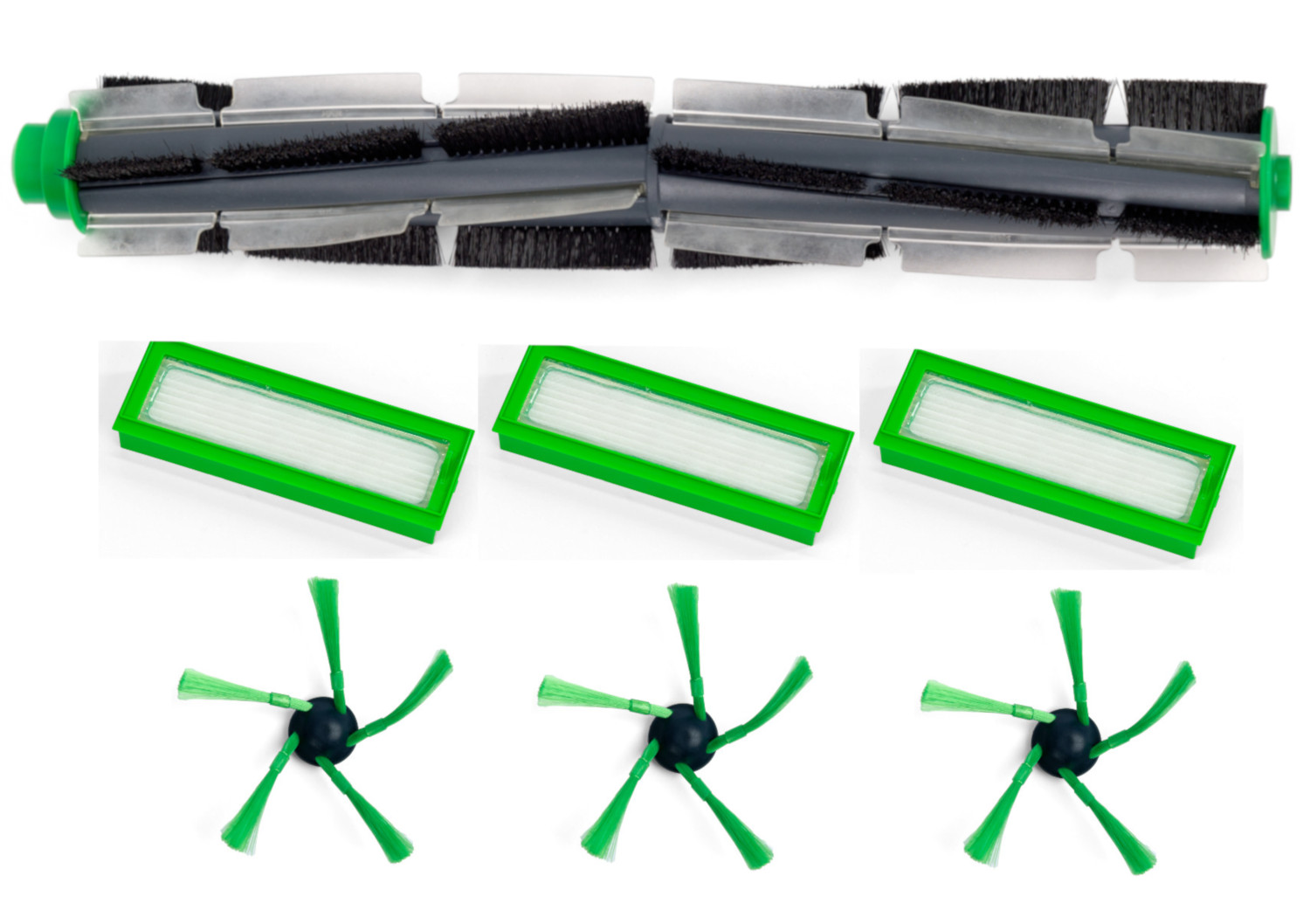 Artikelbild 1 des Artikels “Sparset Komplett alle Bürsten und Abluftfilter passend für Vorwerk Saugroboter VR200 und VR300 “